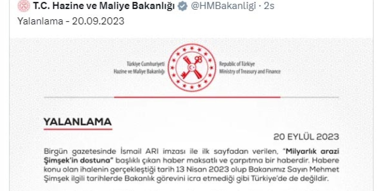 Bakan Şimşek: Eş- Dost, Akrabam Olduğunu İfade Eden Hiç Kimseye Kamuda Ayrıcalık Tanınmayacaktır