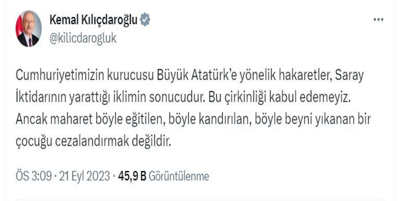 Kılıçdaroğlu: Maharet, Beyni Yıkanan Bir Çocuğu Cezalandırmak Değildir