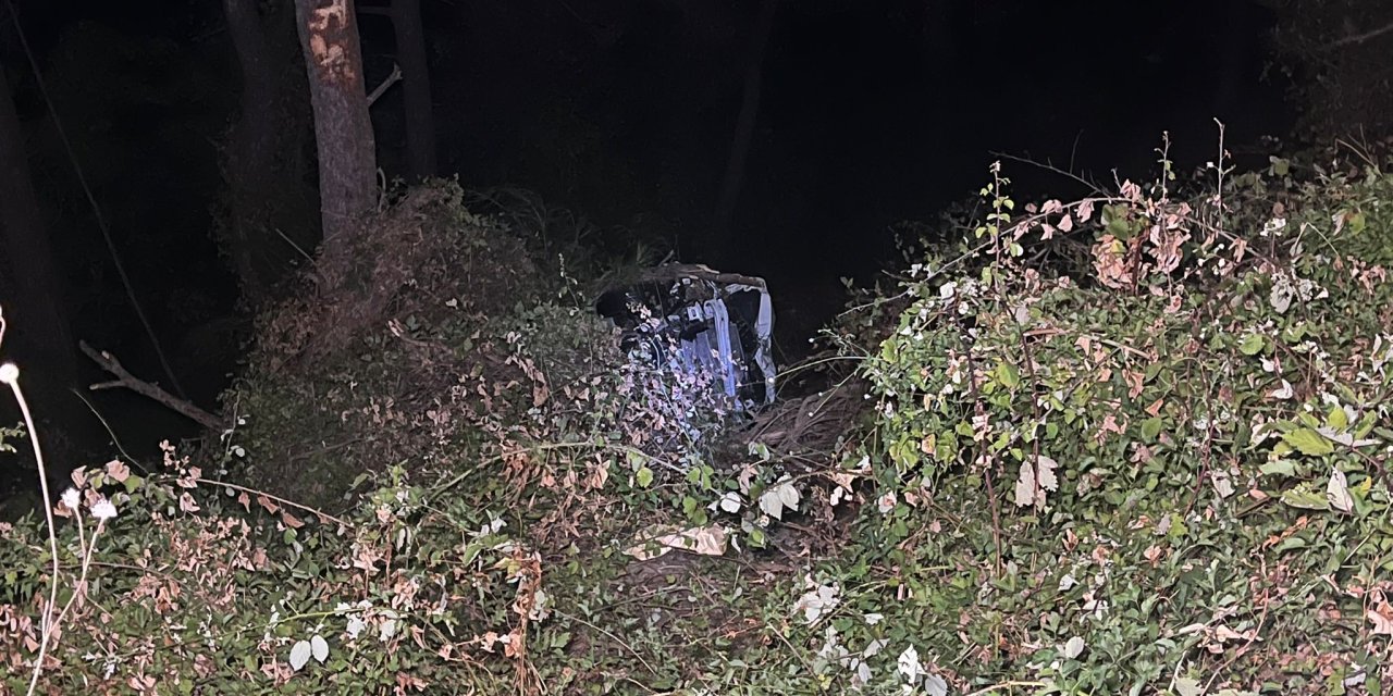 Otomobil Şarampole Uçtu: 2 Yaralı