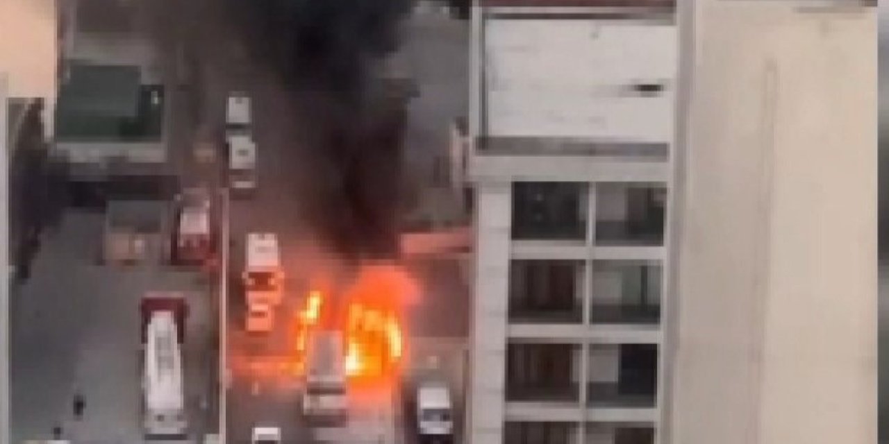 Esenyurt'ta Süt Tankerinde Yangın