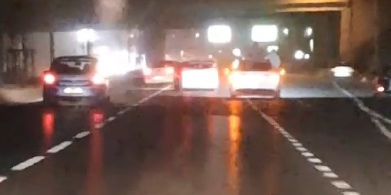 Asker Uğurlama Konvoyunda Tehlikeli 'oyun'