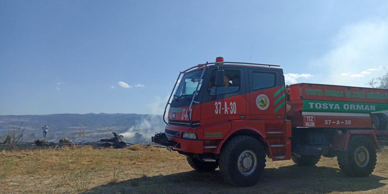 Kastamonu'da 100 Dönüm Tarım Arazisi Yandı
