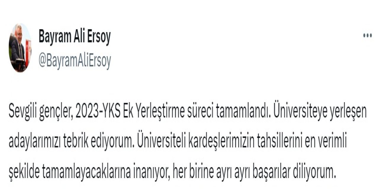 2023-yks Ek Yerleştirme Sonuçları Açıklandı