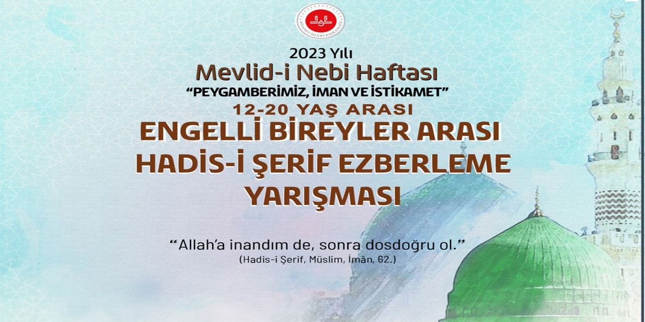 Rize'de Engelli Bireyler Arası Hadis-i Şerif Ezberleme Yarışması
