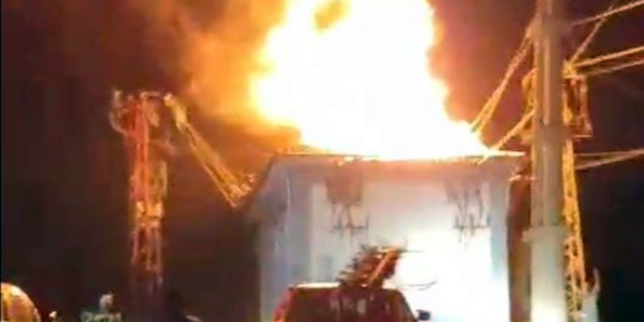 Diyarbakır’da Trafo Alev Alev Yandı