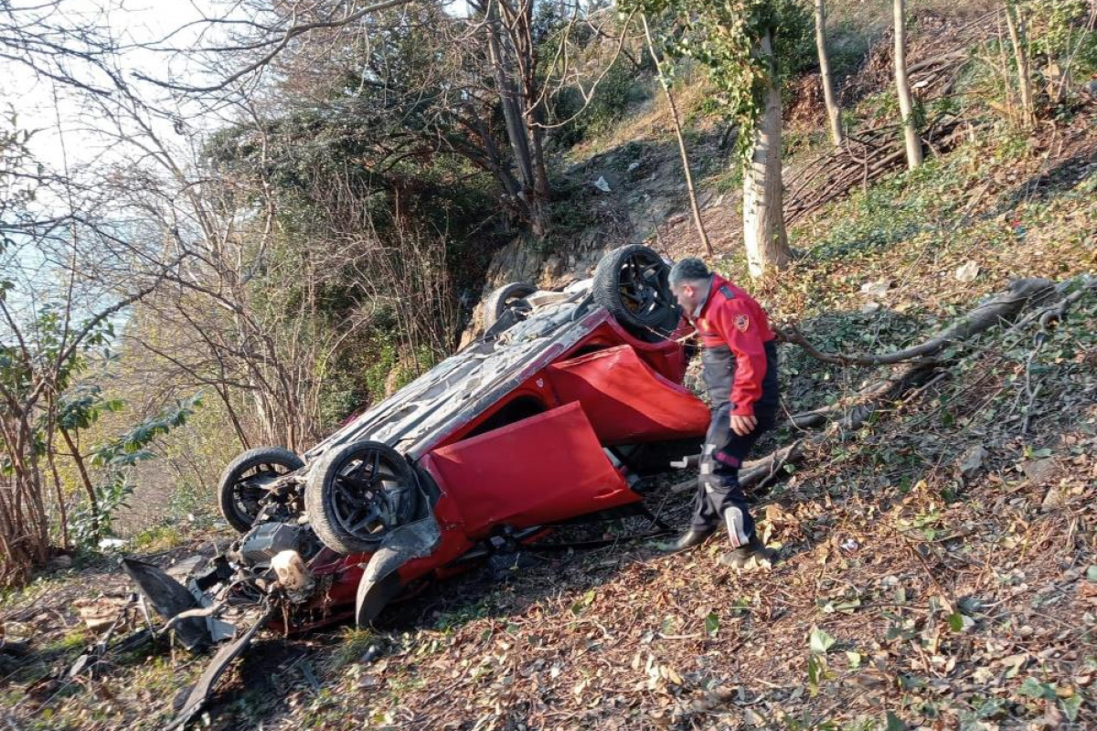 50 metreden ormanlık alana uçtu