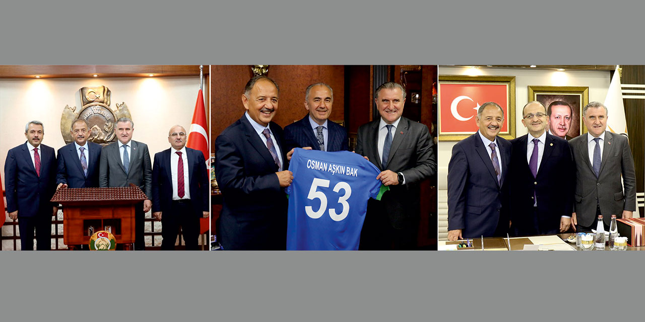 Bakanlar Özhaseki ve Bak, Rize'de yatırımları inceledi