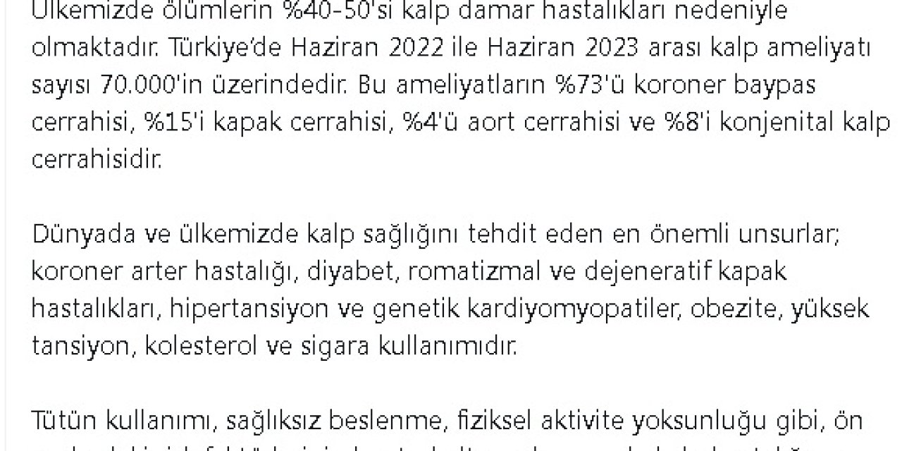 Bakan Koca'dan 'Dünya Kalp Günü' Paylaşımı