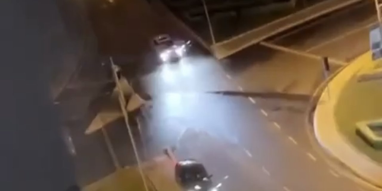 Ataşehir'de Dönel Kavşakta İlginç Kaza