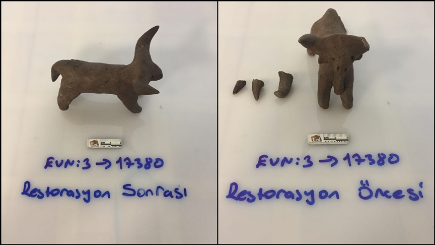 Şanlıurfa Arkeoloji Müzesinde depremde hasar gören eserler restore edildi