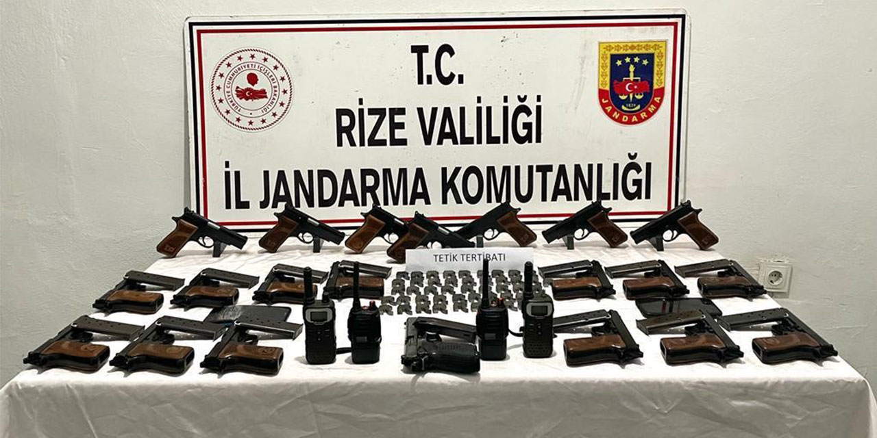 Rize'de 2 kaçak silah atölyesine düzenlenen operasyonda 2 kişi yakalandı