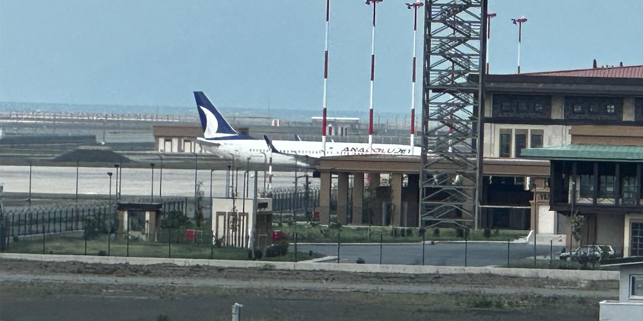 Rize'de Kuş Sürüsüne Çarpan Uçak Arıza Yapınca Aprona Çekildi