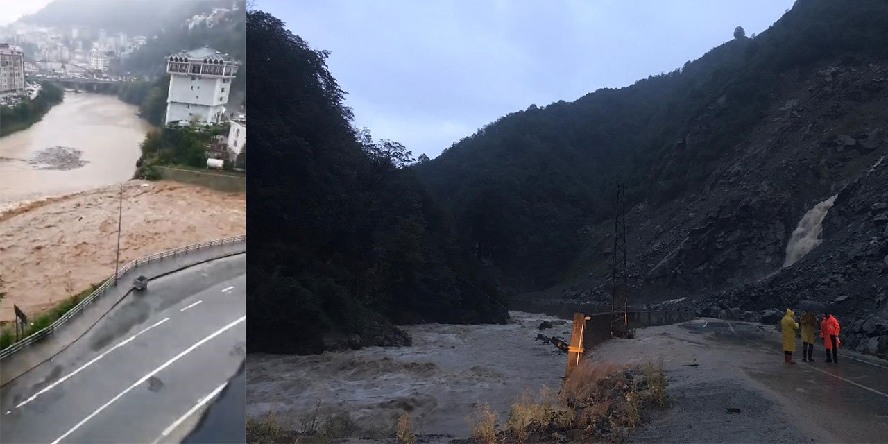 Artvin’de dereler taştı, köy yolları ulaşıma kapandı