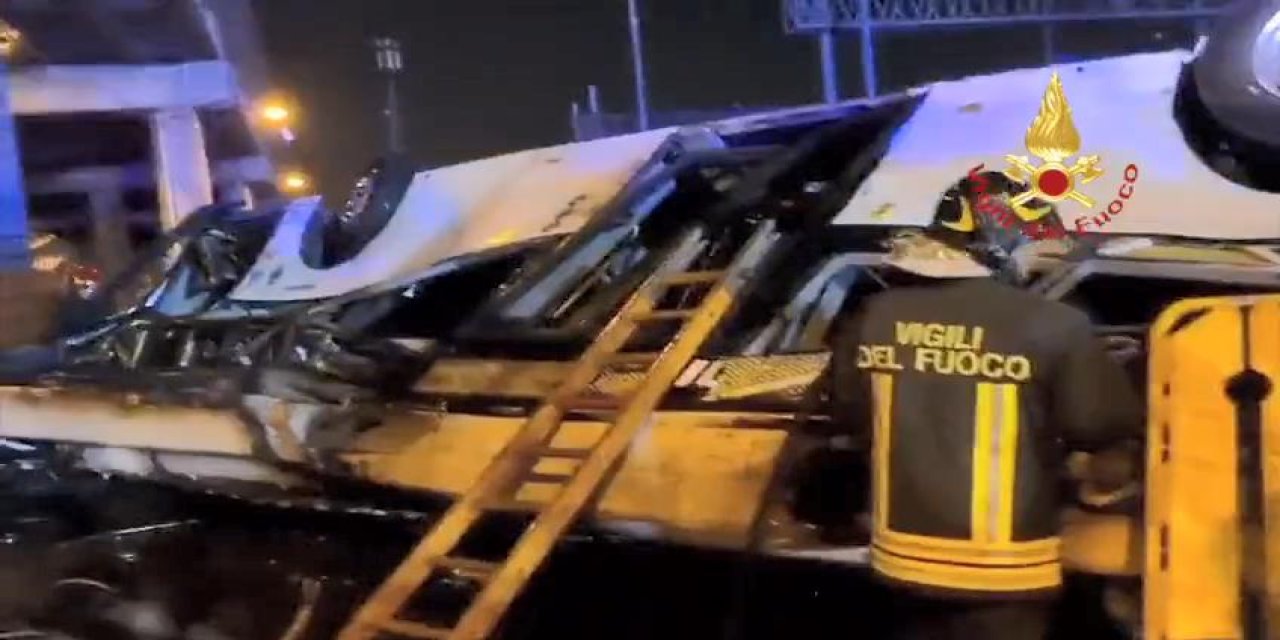 İtalya’da Turist Otobüsü Üst Geçitten Düştü: 21 Ölü, 15 Yaralı