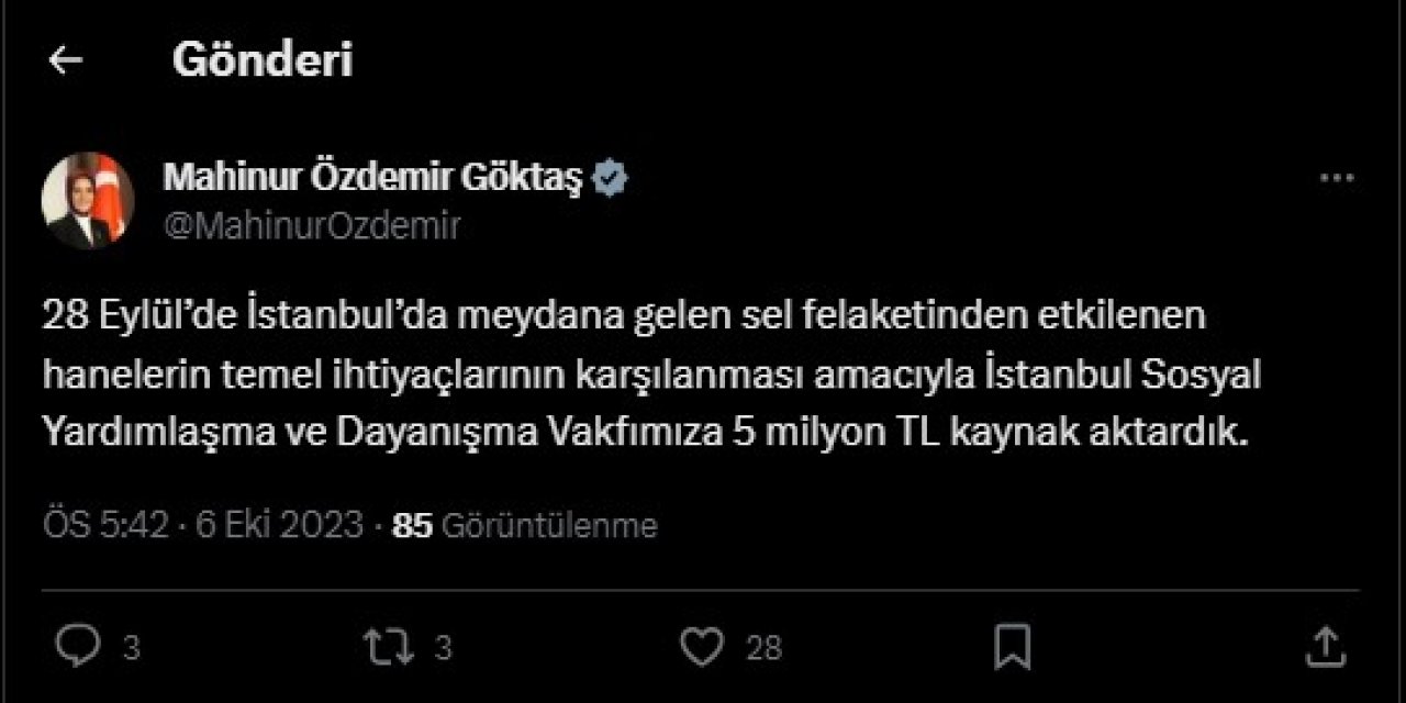 Bakan Göktaş: Sel Felaketinden Etkilenen Aileler İçin 5 Milyon Tl Kaynak Aktardık