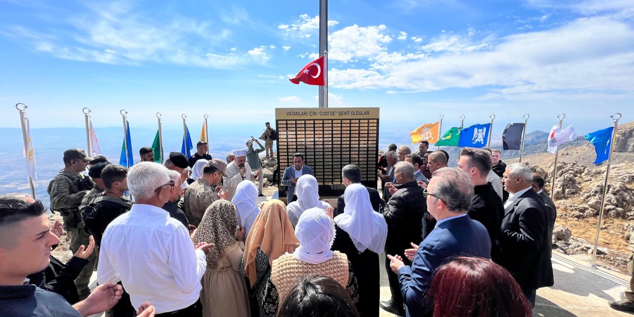 Cudi Dağı'na 207 Şehidin Anısına 'Şehitler Anıtı' Yapıldı