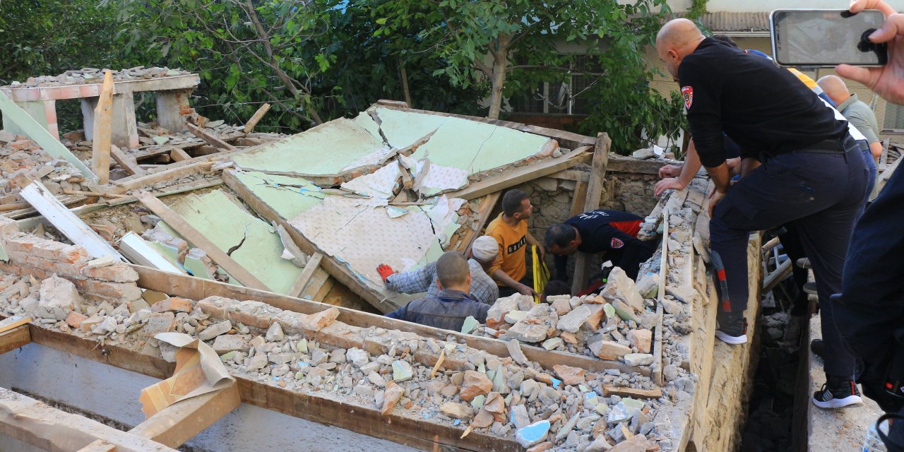 Tokat’ta Yıkımı Yapılan Ev Çöktü: 1 Yaralı