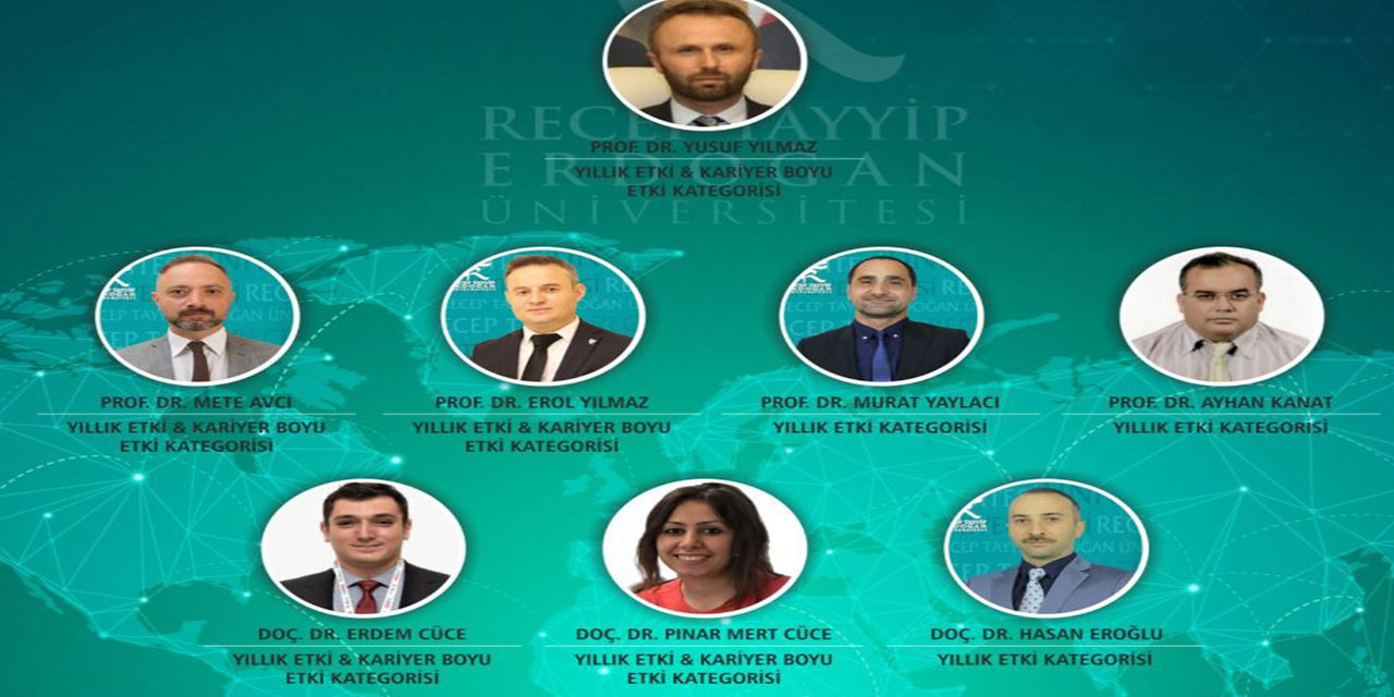 RTEÜ'den 8 Akademisyen Dünyanın En Etkili Bilim İnsanları Listesi’nde Yer Aldı