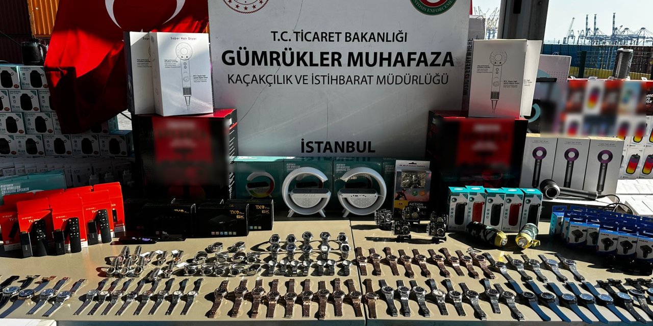 Ambarlı Limanı'nda Kaçak Elektronik Eşya Operasyonu