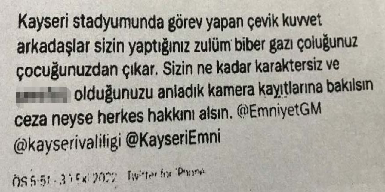 Stadyumda Görevli Polislere Hakaret Eden Taraftara 8 Bin 840 Lira Ceza