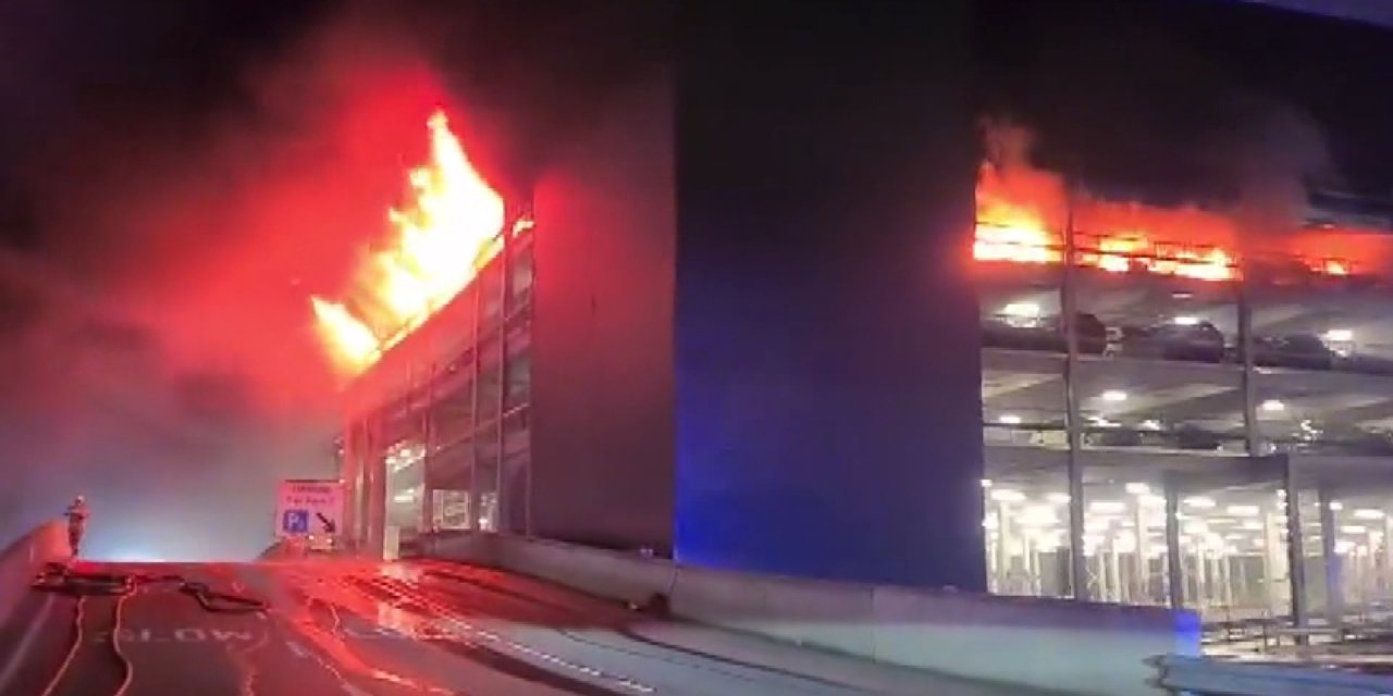 İngiltere’nin Luton Havaalanı’nda Yangın