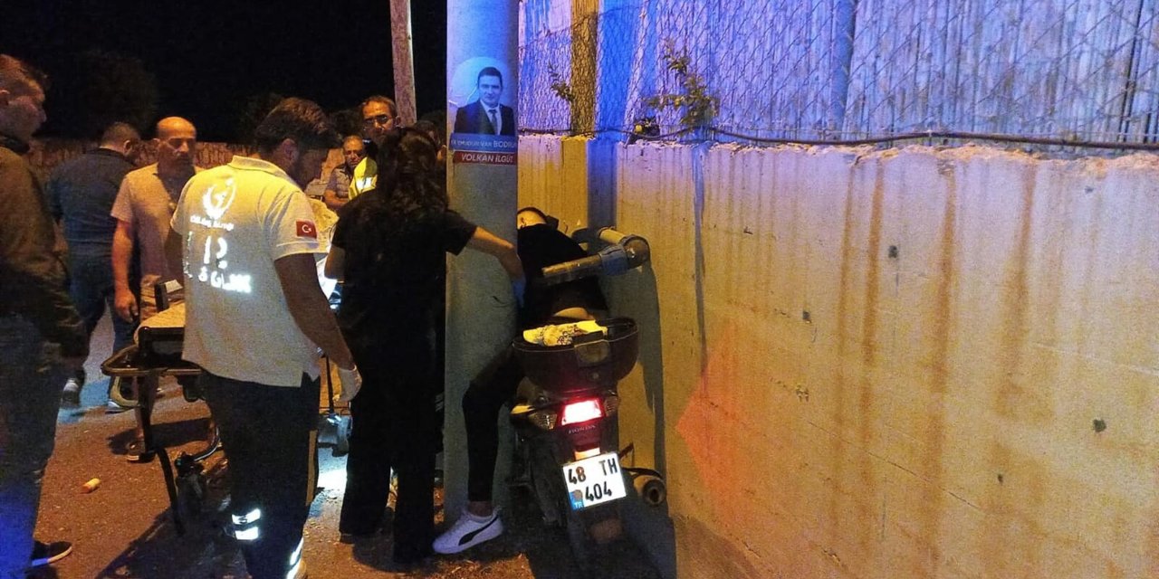 Elektrik Direği İle İstinat Duvarı Arasına Sıkışan Motosikletli Öldü