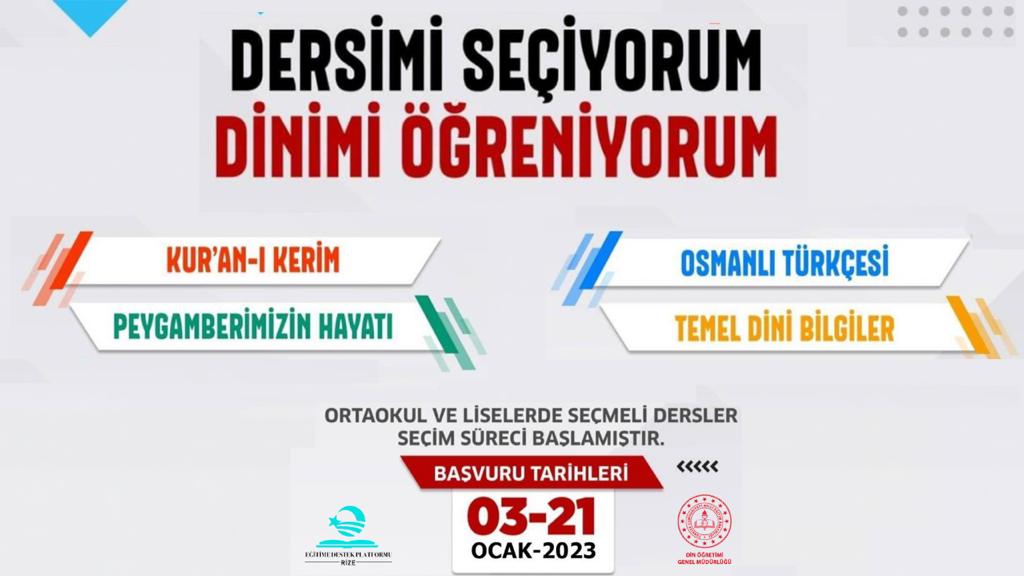 Eğitime Destek Platformundan Seçmeli Ders Çağrısı
