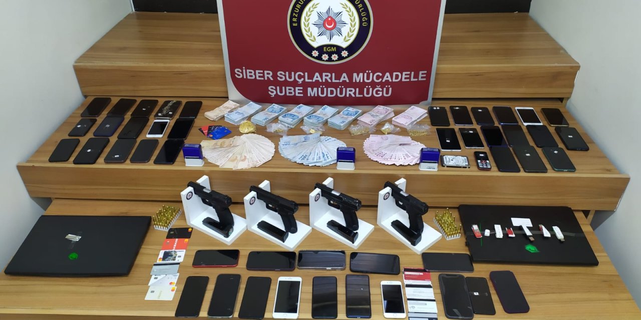 Erzurum Merkezli 8 İlde Siber Dolandırıcılara Operasyon; 47 Gözaltı (2)