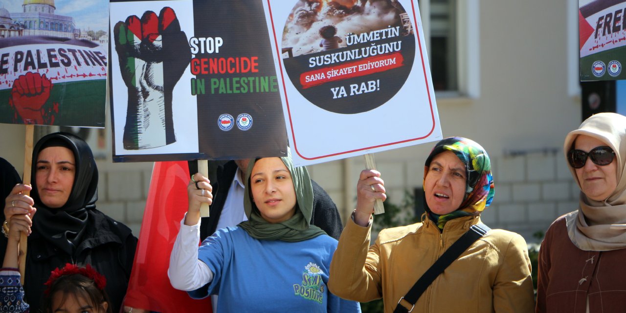 Tokat'ta Filistin'e Destek Eylemi