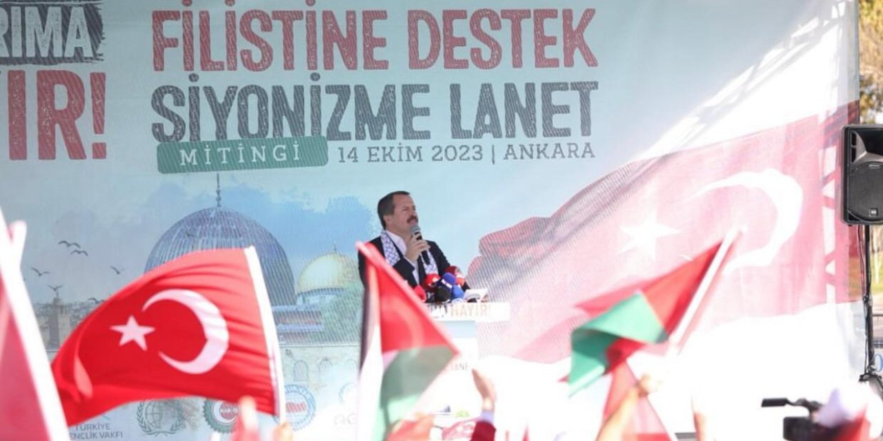 Ankara'da 'filstin'E Destek' Mitingi