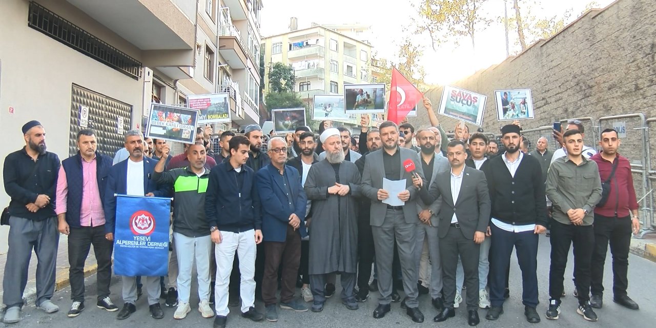 Tükmen Derneği'nden İsrail Ve Abd Protestosu