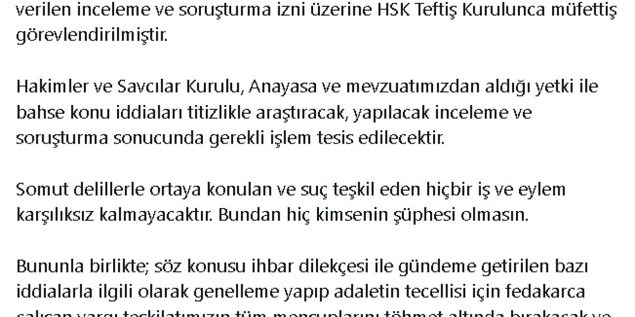 Bakan Tunç'tan, Yasa Dışı İşlere Karışan Hakimler Hakkında Soruşturma Açıklaması