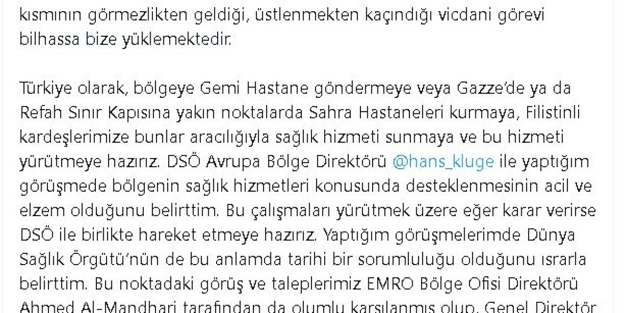 Türkiye, Gazze'ye Sağlık Hizmeti İçin Harekete Geçti