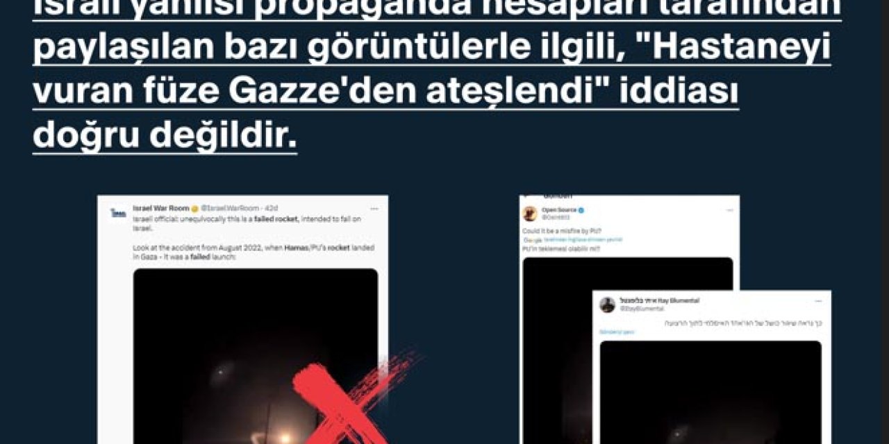 İletişim Başkanlığı'ndan Hastane Saldırısı İçin Dezenformasyon Paylaşımı