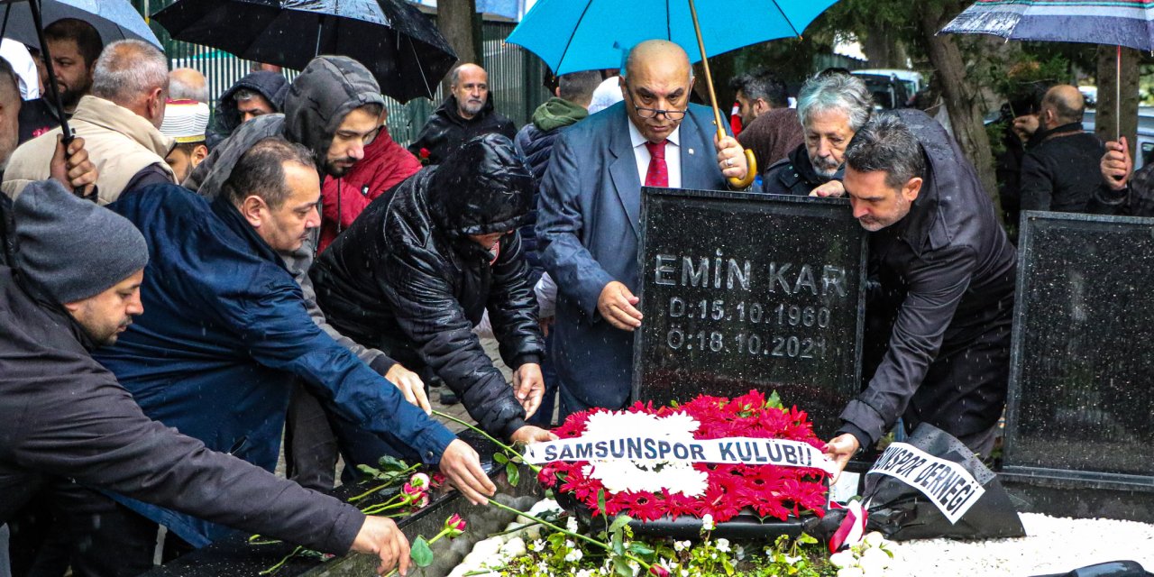Samsunspor'da Emin Kar Vefatının İkinci Yılında Kabri Başında Anıldı