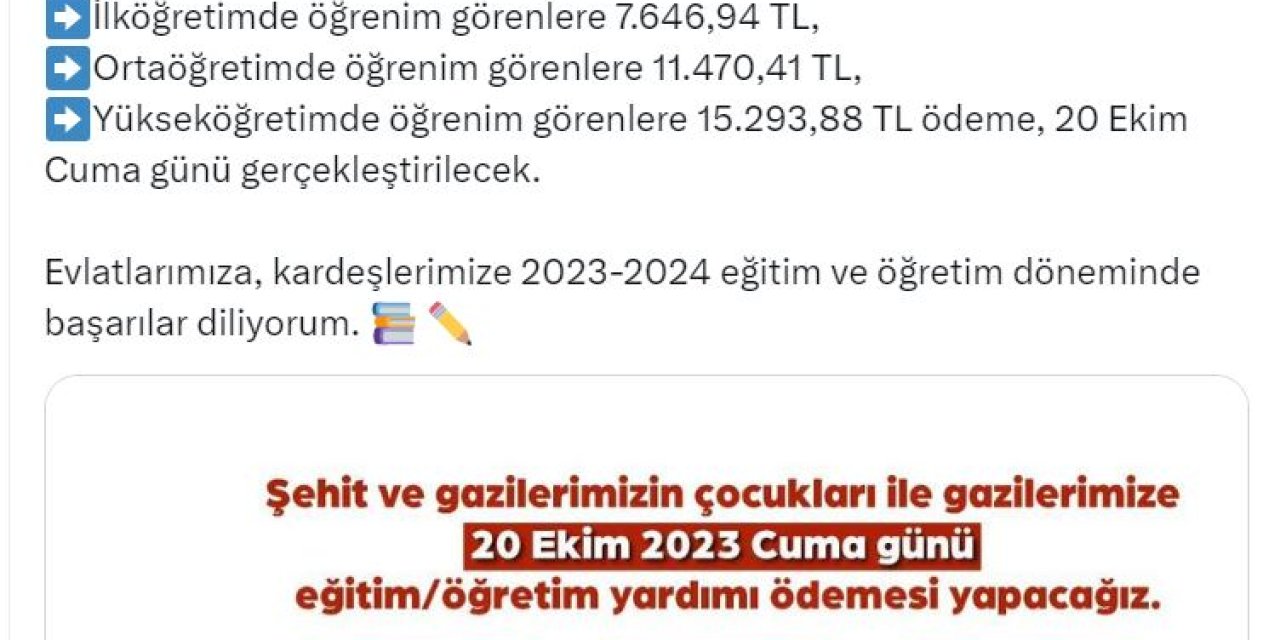 Şehit Çocukları İle Harp-vazife Malulleri Ve Çocuklarına Eğitim Yardımı