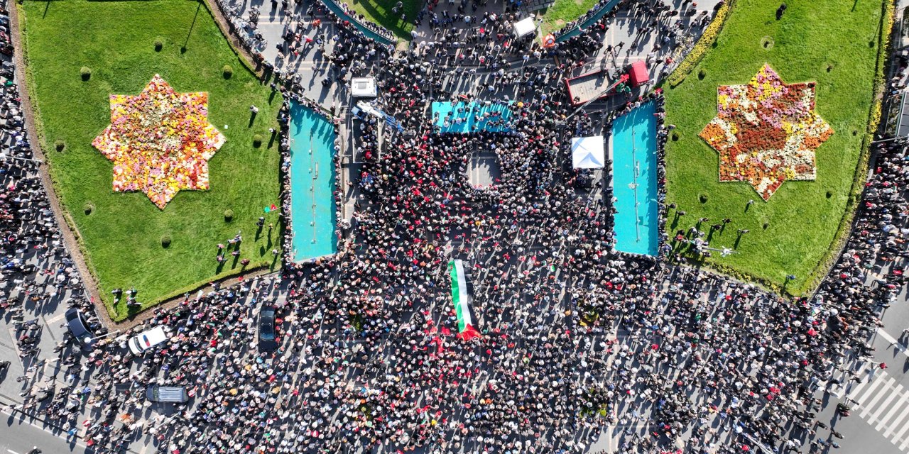 Kayseri’de Gazze Mitingi