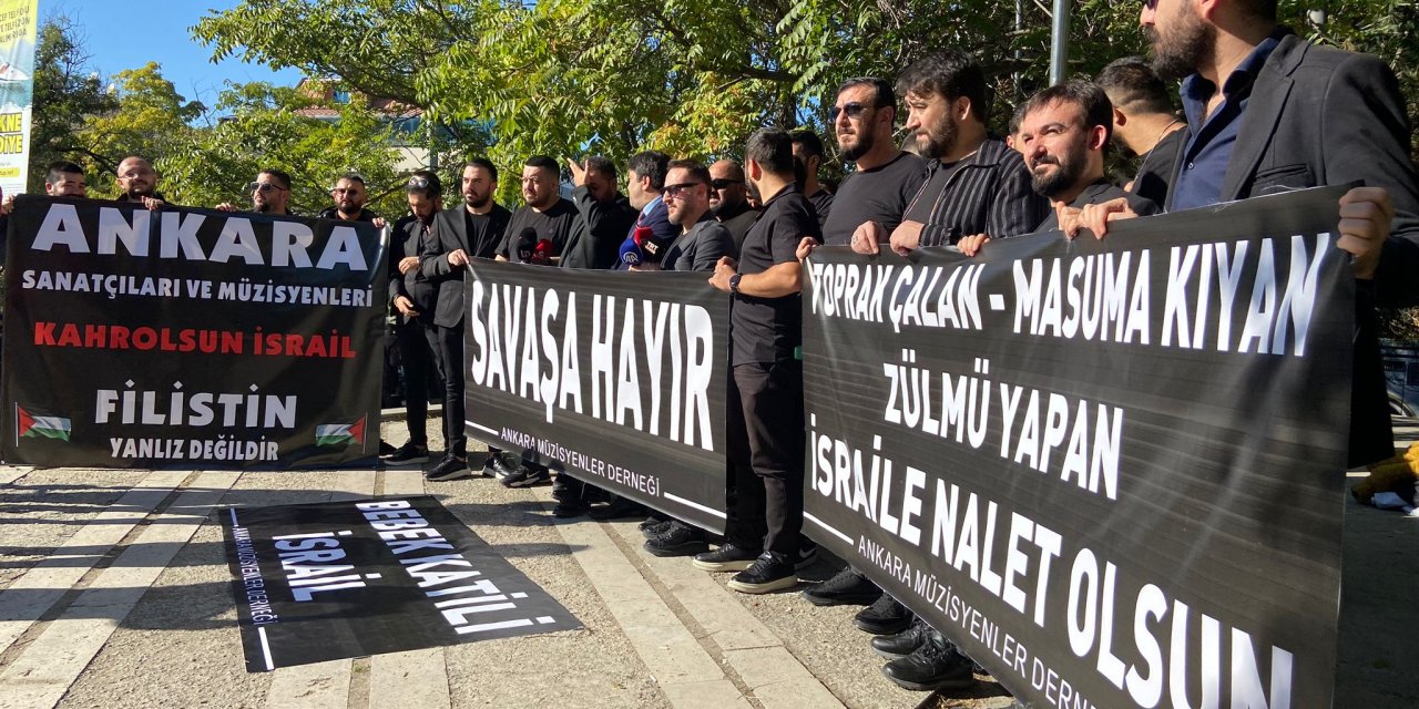 Ankaralı Müzisyenlerden İsrail Protestosu