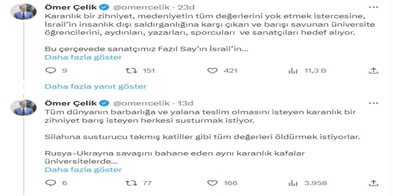 Ak Parti'li Çelik: Fazıl Say’ın Konserlerinin İptal Edilmesini Kınıyoruz