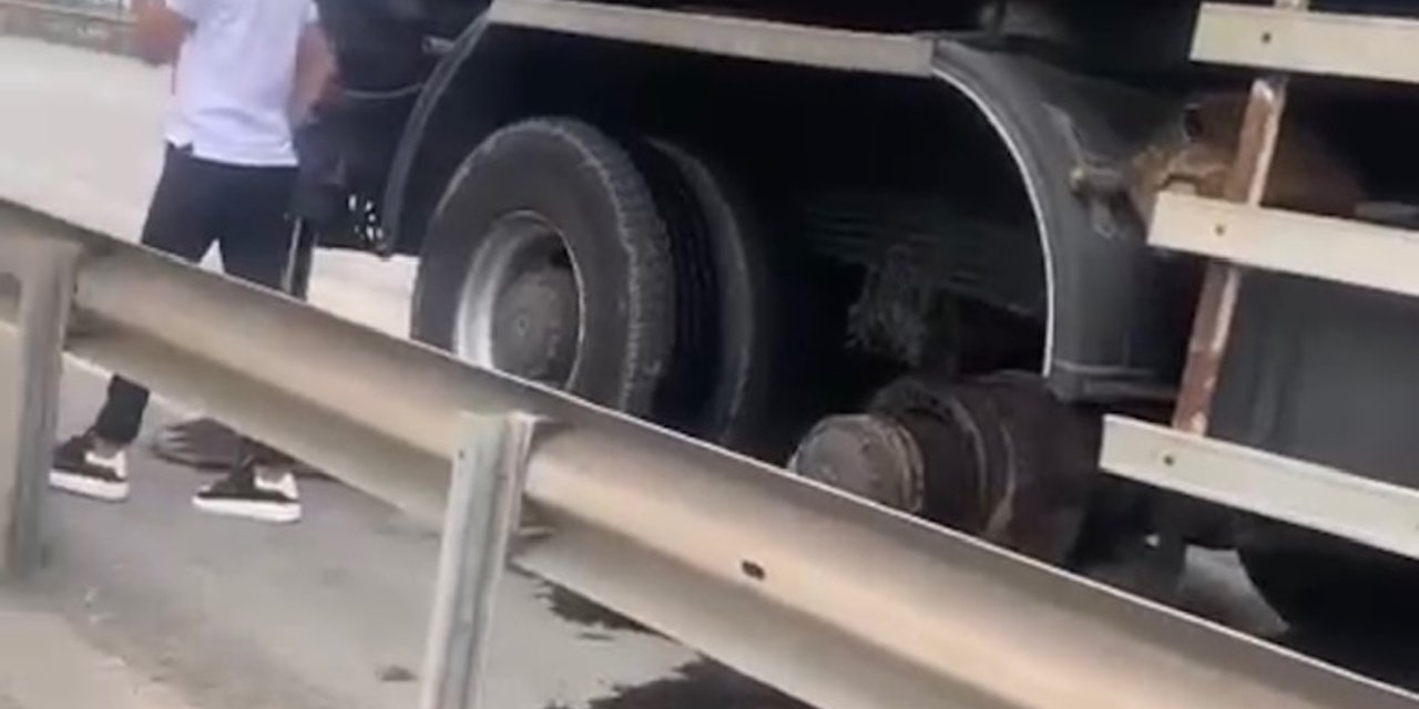 Kartal'da Vinçten Fırlayan Lastik Trafikte Tehlikeye Neden Oldu