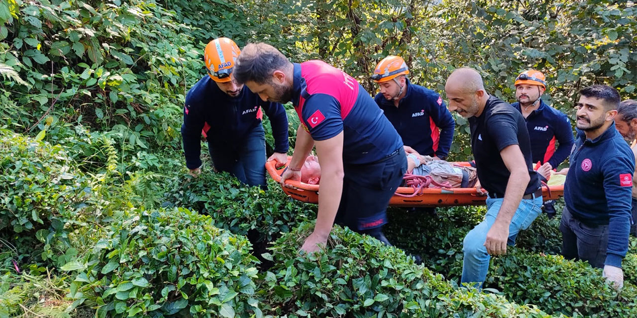 Rize'de teleferikten düşen kişi yaralandı