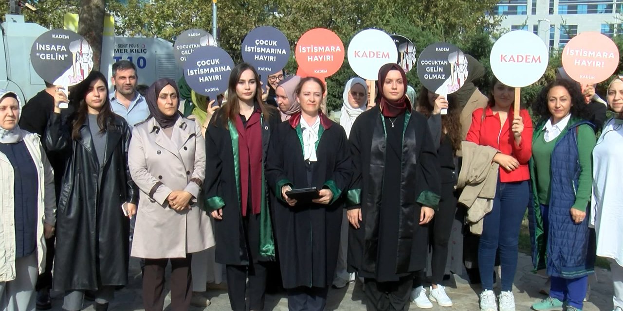 6 Yaşında Evlendirme Davasının Ardından Kadem'den Adliye Önünde Açıklama