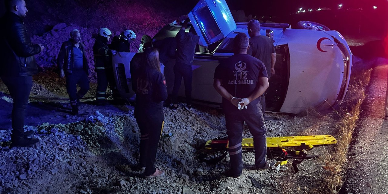 Köpeğe Çarpmamak İçin Manevra Yapınca Devrilen Kamyonetin Sürücüsü Yaralandı