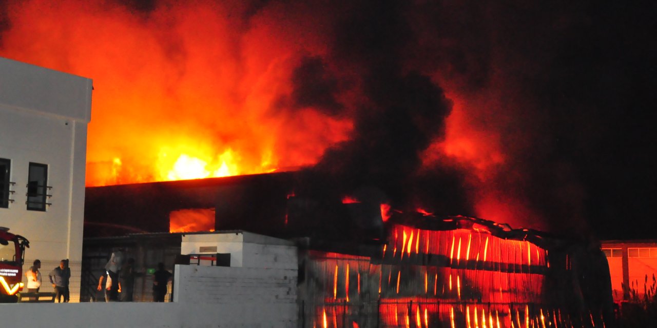 Manisa’da Kauçuk Fabrikasında Yangın (2)
