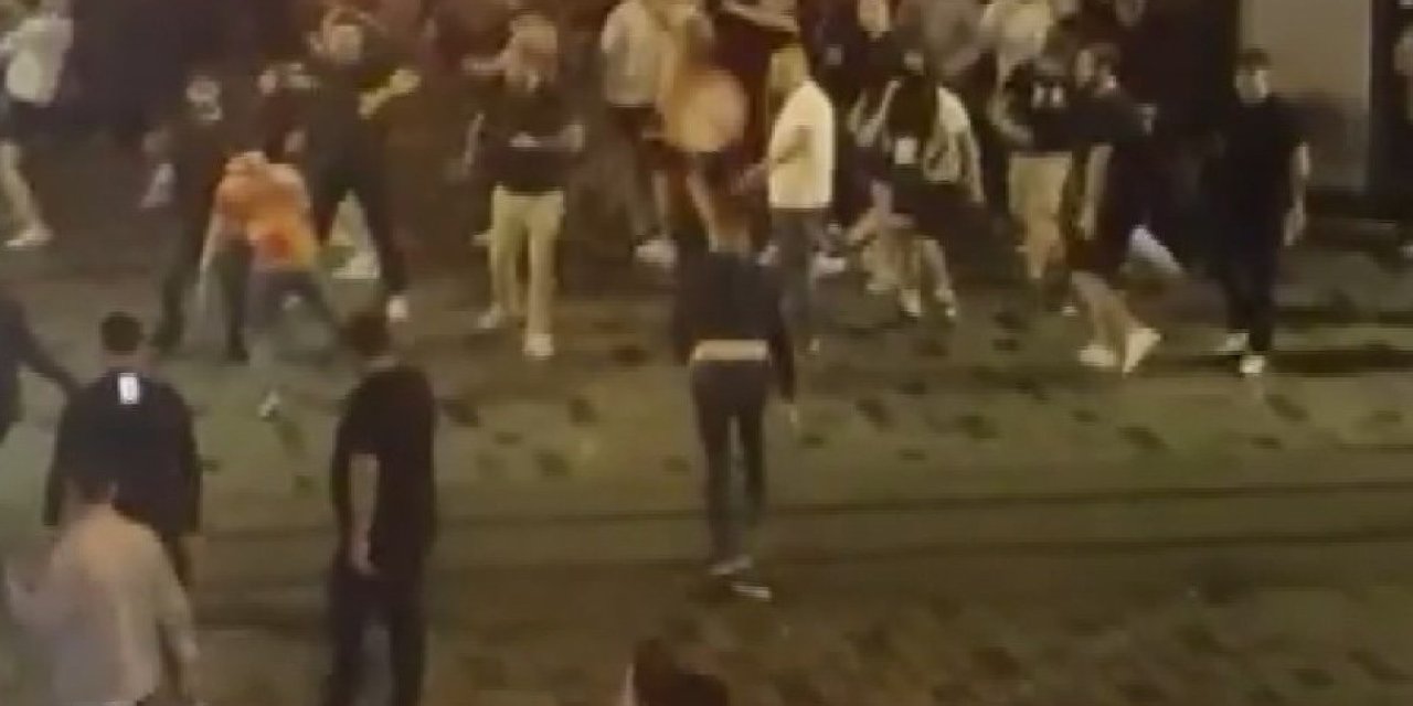 Bayern Münih Taraftarı Taksim'de Olay Çıkardı