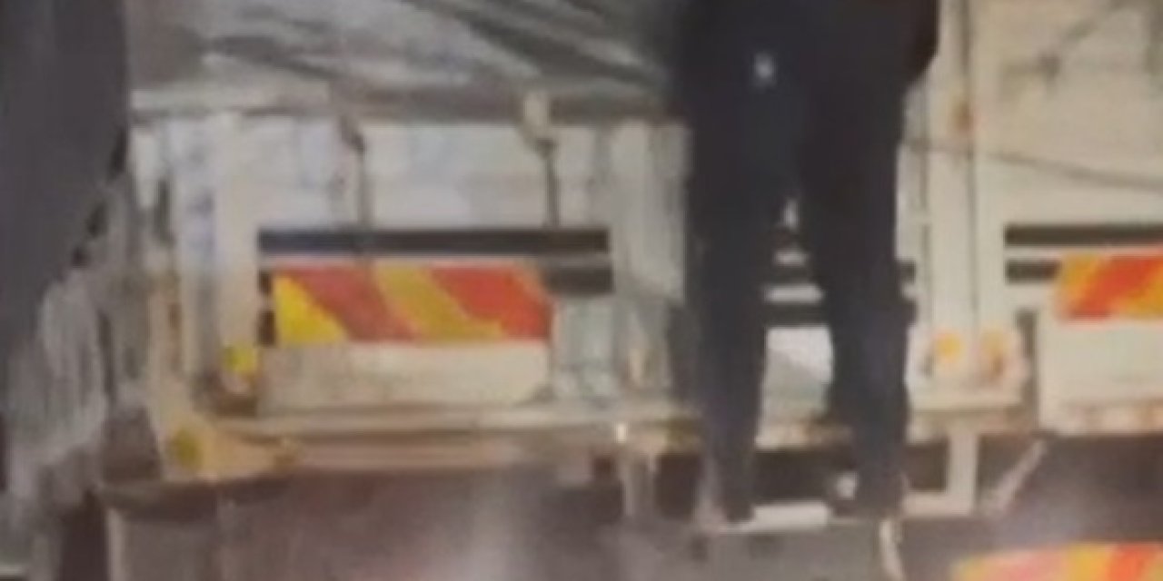 Başakşehir'de Kaçak Göçmenlerin Polisten Kaçmaya Çalıştığı Anlar Kamerada