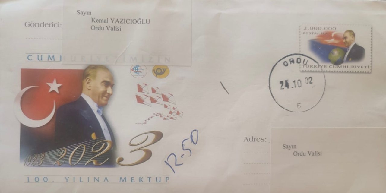 Eski Ordu Valisi Yazıcıoğlu’nun, Cumhuriyet’in 100’üncü Yılı İçin Yazdığı Mektup Vali Erol’a Teslim Edildi