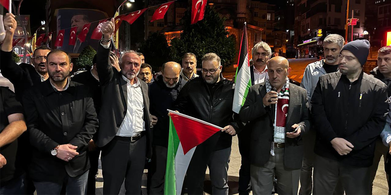 İsrail’in Gazze’ye Saldırıları Rize’de Protesto Edildi