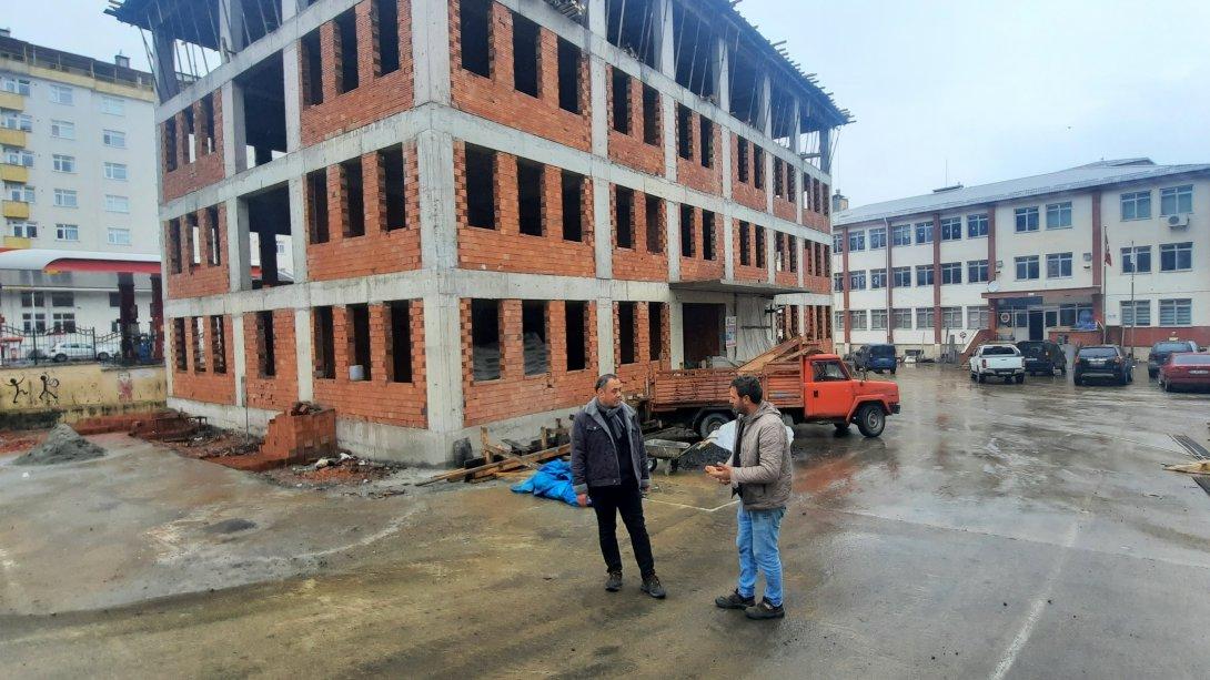 Çay İlkokulu İnşaatı Yükselmeye Devam Ediyor