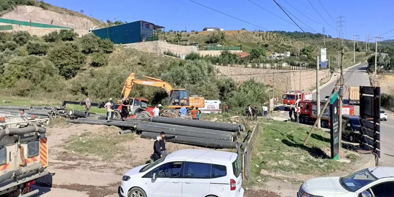 Şarampole Yuvarlanan İş Makinesinin Operatörü Yaralandı